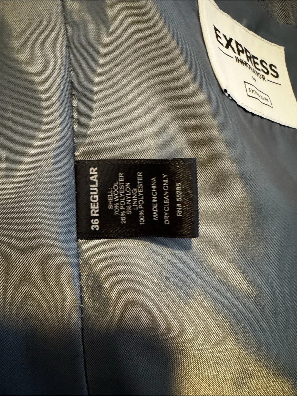 Express Men’s Gray Two-Piece Suit